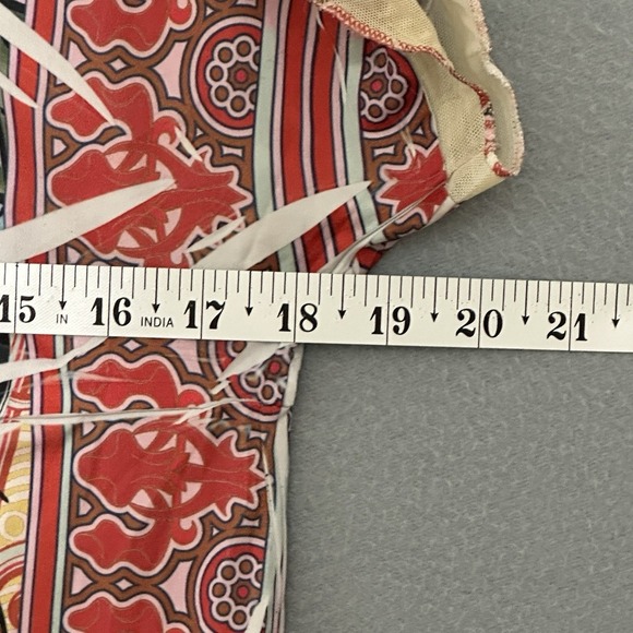 VTG Y2K Women Top XL Colorful Sheer Embroidered Artsy Fairy Boho Hippie Festival - Picture 8 of 13